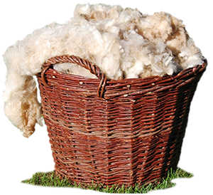 fleece in basket